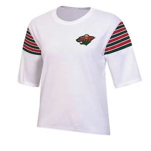 NHL Minnesota Wild Women's White Fashion Relaxed Fit Shirt